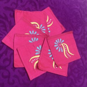Embroidered-Painted Coaster