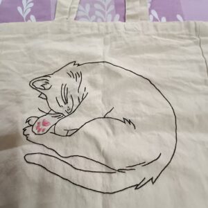 Pawfect Nap Embroidered Tote