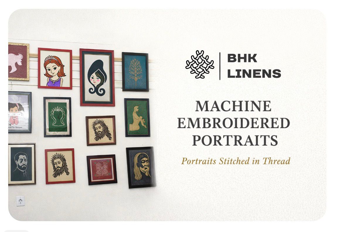 Machine Embroidered Portraits: Turning Thread into Timeless Art