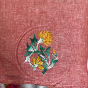 Embroidered Rustic Floral Table Mat