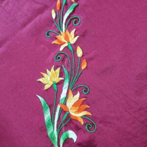 Scarlet Bloom Satin Bed Set