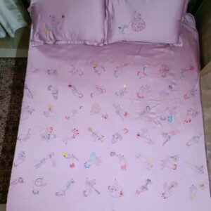 Mudra Blush Embroidered Bedsheet Set