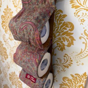 Paisley Charm Fabric Tissue Roll Holder