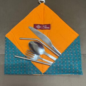 Emerald Weave Cutlery Wrap