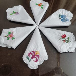 Scalloped Edge Floral Kerchiefs Collection