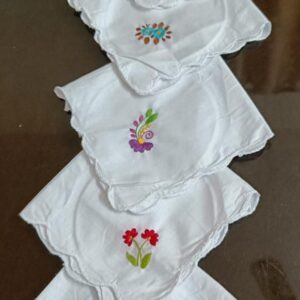 Scalloped Floral Kerchief Set