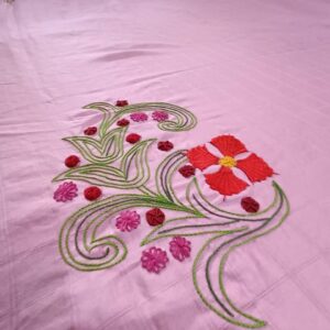  Blush Blossom Embroidered Bedsheet Set