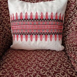 Crimson Heritage Embroidery  Silken Matty Cushion Cover