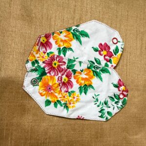 White Floral Cord Keeper – Travel Bag Identifier