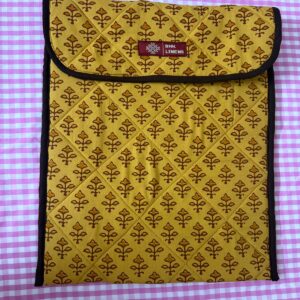 Quilted Laptop Sleeve – Mustard Heritage Edition