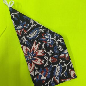 Black floral Kalamkari Cutlery Wrap