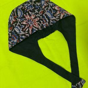 Black Kalamkari Reversible Scrub Cap