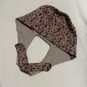 Maroon Floral Scrub Cap